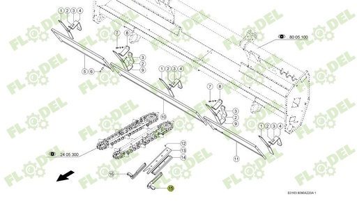 [FLO09371] Ghidaj kit floare CLAAS CONSPEED 501027 [STANGA]