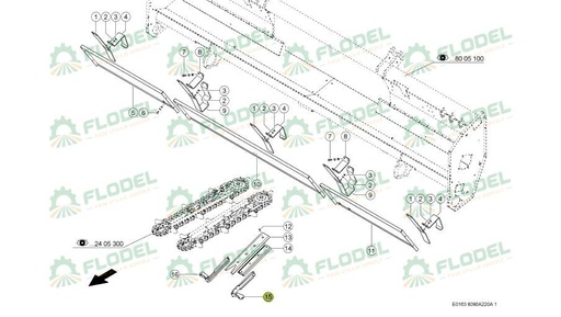 [FLO09371] Ghidaj kit floare CLAAS CONSPEED 501027 [STANGA]