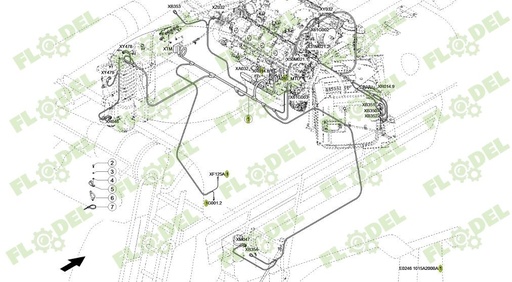 [FLO09579] Set cabluri electrice motor 0000173163 Original CLAAS 