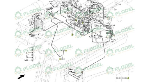 [FLO09579] Set cabluri electrice motor 0000173163 Original CLAAS 