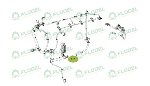 [FLO09580] Set cabluri electrice motor 0019933591 Original CLAAS 