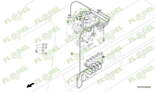 [FLO09581] Set cabluri sistem rulare combina CLAAS 0000173171 Original CLAAS 