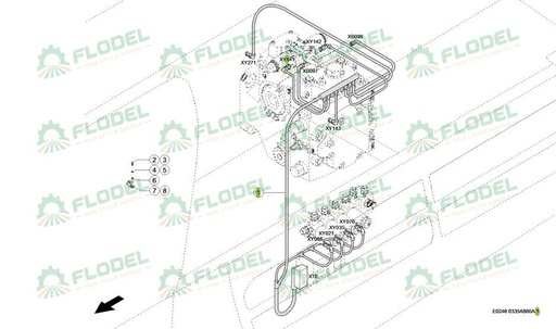 [FLO09581] Set cabluri sistem rulare combina CLAAS 0000173171 Original CLAAS 