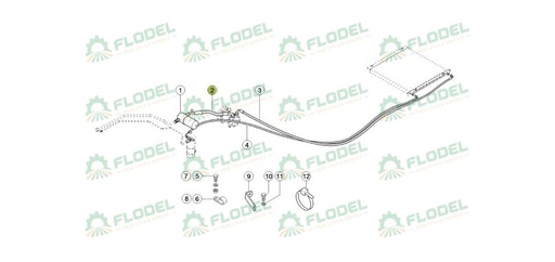 [FLO09583] Conducta flexibila clima combina CLAAS 0005599762 Original CLAAS