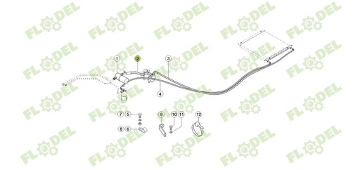 [FLO09583] Conducta flexibila clima combina CLAAS 0005599762 Original CLAAS