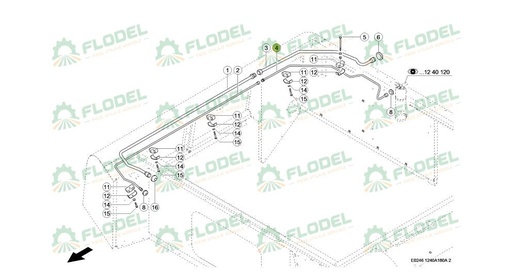 [FLO09586] Conducta rigida clima combina CLAAS 0005584460 Original CLAAS