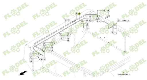 [FLO09586] Conducta rigida clima combina CLAAS 0005584460 Original CLAAS