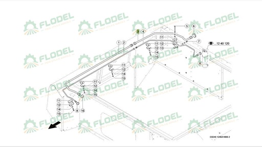 [FLO09587] Conducta rigida clima combina CLAAS 0005599810 Original CLAAS