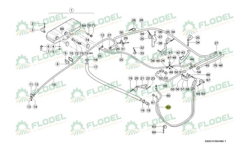 [FLO09589] Conducta flexibila combina CLAAS 0007805411 Original CLAAS
