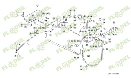 [FLO09589] Conducta flexibila combina CLAAS 0007805411 Original CLAAS