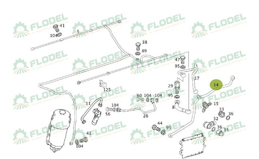 [FLO09594] Conducta combina CLAAS 0019913500 Original CLAAS
