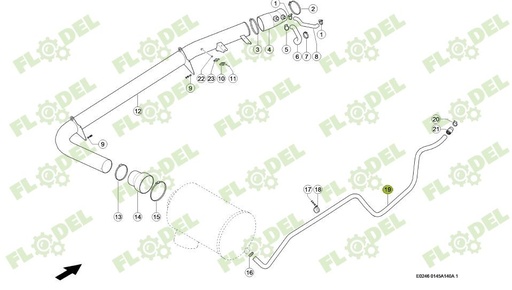 [FLO09597] Furtun spiralat combina CLAAS 0007804340 Original CLAAS 