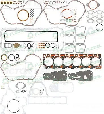 [FLO09810] Set complet garnituri motor tractor CASE ih 01-41475-01 [VICTOR REINZ]