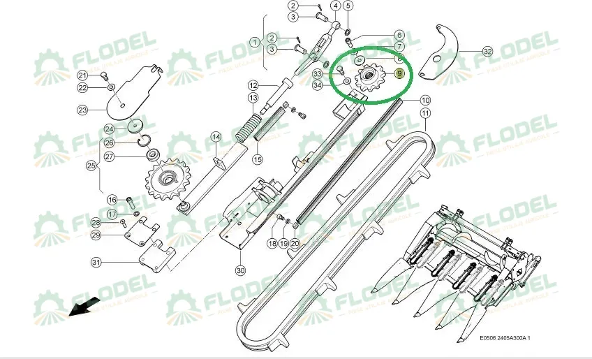 [FLO09955] Pinion CLAAS CORIO 0003952971 Original CLAAS