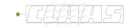 [FLO09975] Autocolant CLAAS 0005168231 Original CLAAS