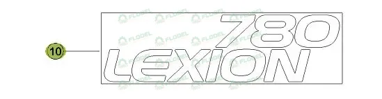 [FLO09980] Autocolant CLAAS LEXION 780  0001143310 Original CLAAS 