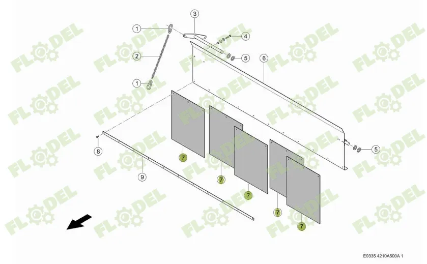[FLO10202] Deflector cai combina CLAAS 0005537310 Original CLAAS 