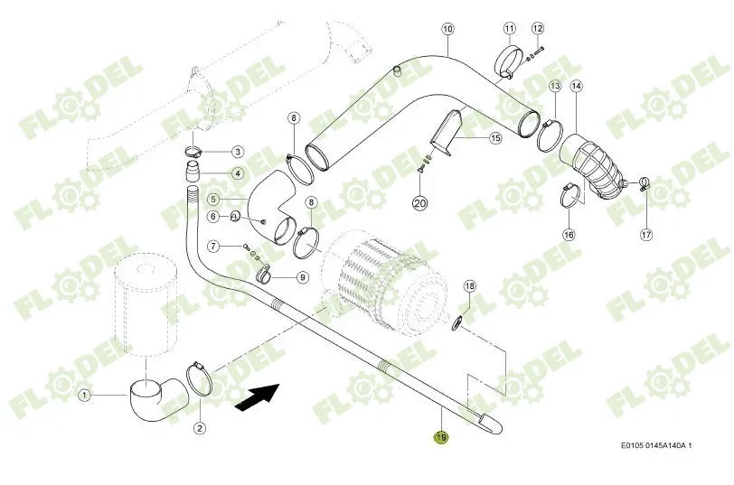 [FLO10259] Furtun spiralat combina CLAAS 0007988540 original CLAAS 