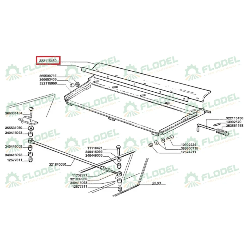 [FLO10321] Banda etansare LA322115450 Original AGCO 