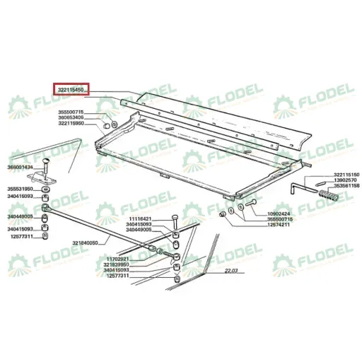 [FLO10321] Banda etansare LA322115450 Original AGCO 
