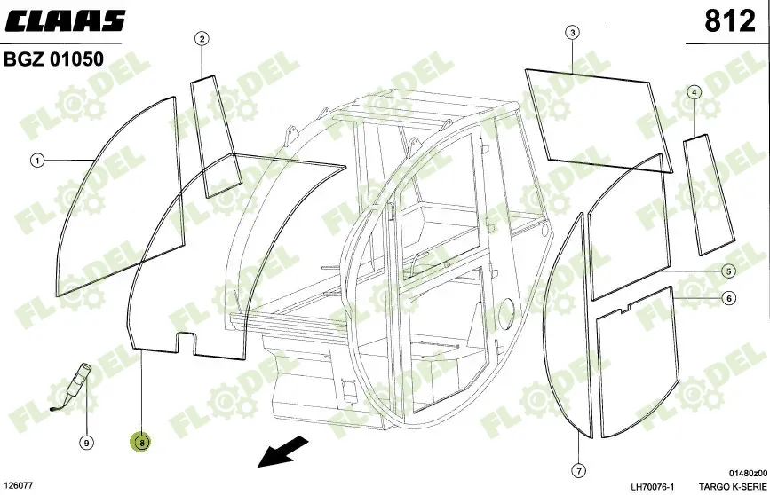 [FLO10343] Parbirz incarcator telescopic CLAAS 0003178300 Original CLAAS 