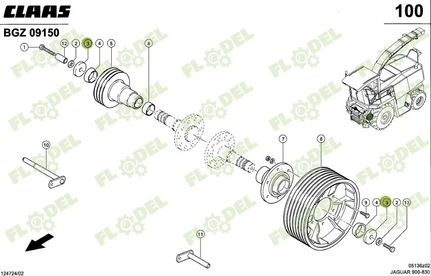 [FLO10363] Saiba 0009847390 Original CLAAS 