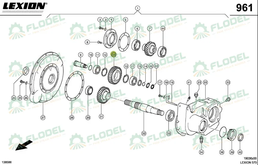 [FLO10695] Pinion cutie transfer CLAAS LEXION 769055 [Z60]