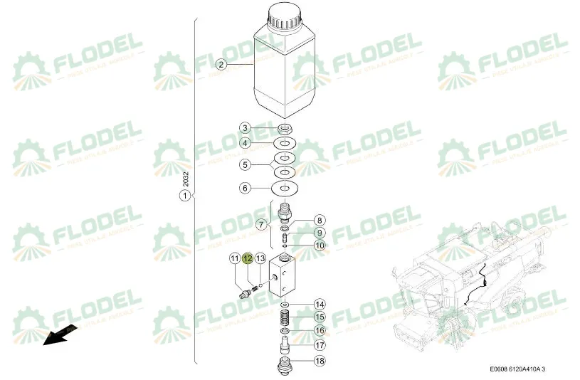 [FLO10946] Arc compresie 0002181511 Original CLAAS 