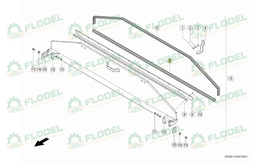 [FLO10976] Profil etansare camera tambur CLAAS 0005502150 Original CLAAS 