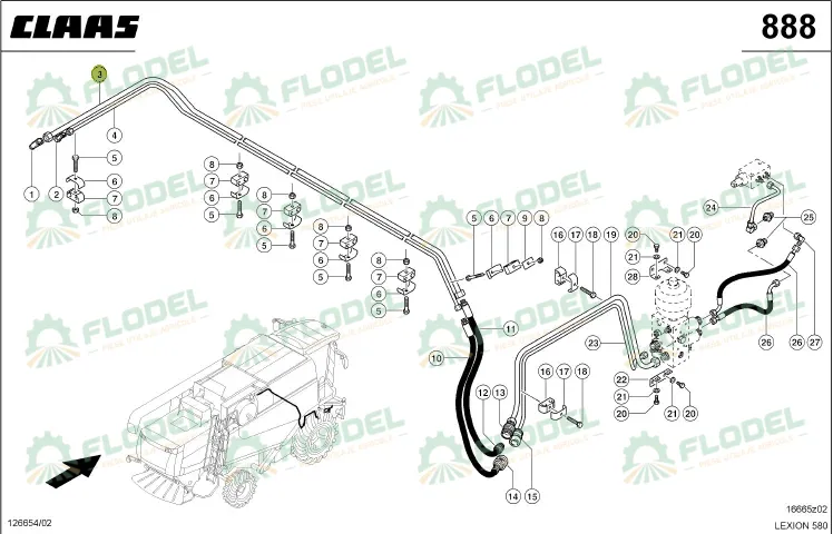 [FLO11217] Conducte hidraulice CLAAS 0007430041 Original CLAAS 