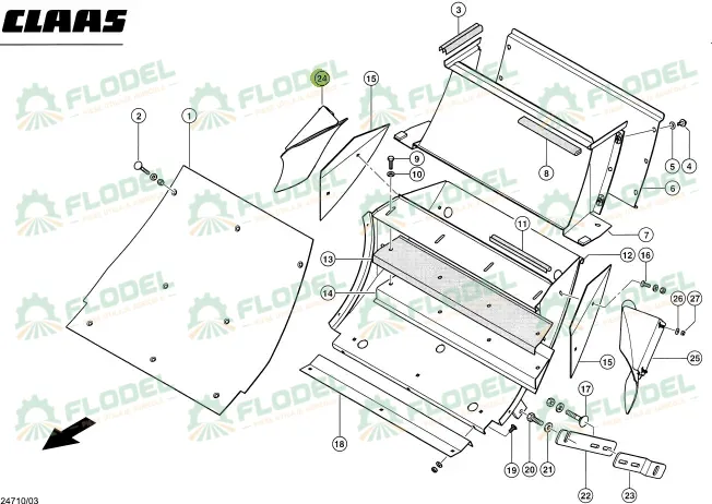 [FLO11305] Placa ghidare CLAAS JAGUAR 0000905740 [DREAPTA] Original CLAAS