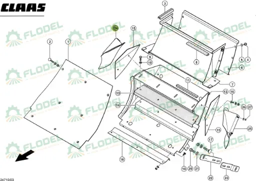 [FLO11305] Placa ghidare CLAAS JAGUAR 0000905740 [DREAPTA] Original CLAAS