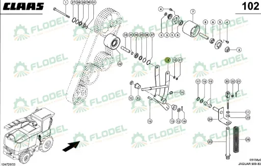 [FLO11311] Suport fulie CLAAS JAGUAR 0000677782 Original CLAAS
